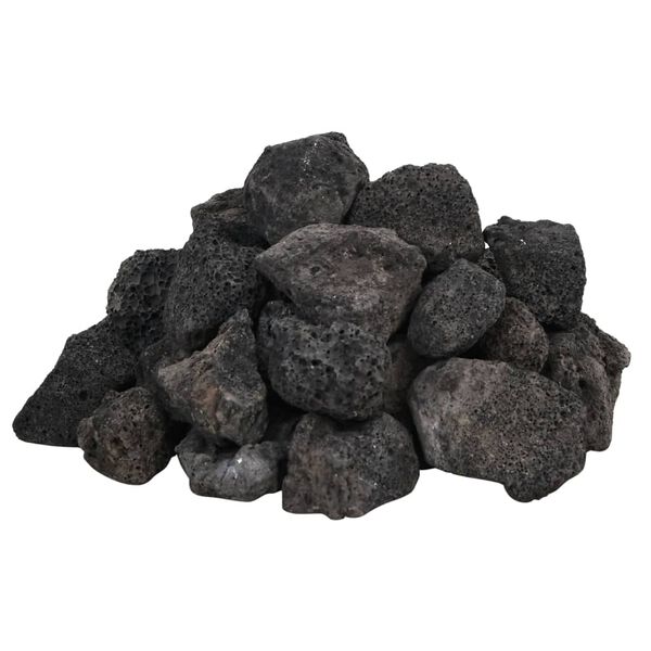 vidaXL Rocce Vulcaniche 10 kg Nere 3-5 cm
