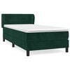 vidaXL Giroletto a Molle con Materasso Verde Scuro 80x200 cm Velluto