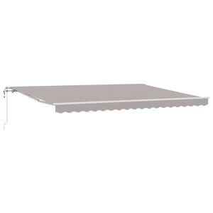 vidaXL Tenda retrattile Grigio Chiaro 450 &times; 300 cm Tessuto e Alluminio