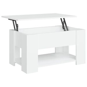 vidaXL Tavolino da Salotto Bianco 79x49x41 cm in Legno Multistrato