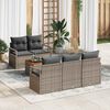 vidaXL Set Divano da Giardino con cuscino 6 pcs Grigio polyrattan