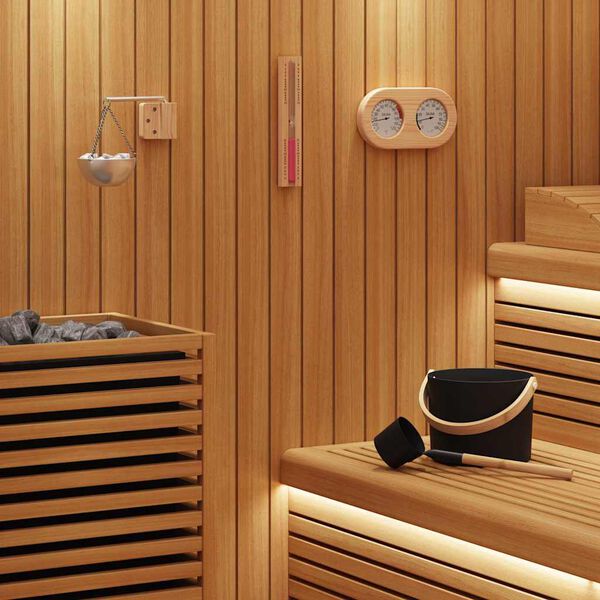 vidaXL Set di Accessori per Sauna 5 pcs Nero