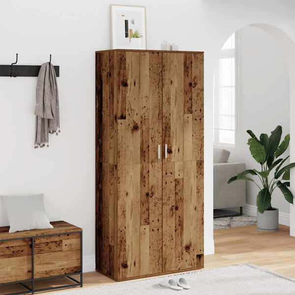 vidaXL Scarpiera Legno Antico 80x39x178 cm in Truciolato