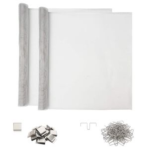 vidaXL Copertura per pozzetto di luce con clip 2 pz 70 x 130 cm