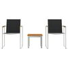 vidaXL SetdaPranzoEsterno 3 pcs Legno di Acacia Massiccio