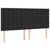 vidaXL Testiera Nera 160x5x118/128 cm in Similpelle