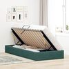 vidaXL Letto con Contenitore Verde Scuro 90 x 190 cm Velluto