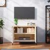 vidaXL Mobile TV con Ante Rovere Sonoma 60x35x45 cm Legno Massello di Acacia