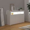 vidaXL Credenza con Luci LED Bianca 115,5x30x75 cm