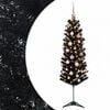 vidaXL Albero di Natale Artificiale Slim con Palline 120 cm 150 LED