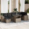 vidaXL Set Divano da Giardino 5 pz con Cuscini Grigio in Polyrattan