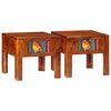 vidaXL Comodini 2 pz 40x40x36 cm in Legno Massello di Acacia
