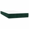 vidaXL Giroletto a Molle con Materasso Verde Scuro 90x190 cm Velluto