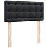 vidaXL Letto Pouf con Materasso Nero 80x200 cm Similpelle