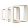 vidaXL Mensole a Cubo da Parete 3 pz Bianche in MDF