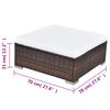 vidaXL Set Divani da Giardino 5 pz con Cuscini in Polyrattan Marrone