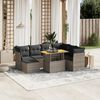 vidaXL Set Divano da Giardino 8 pz con Cuscini Grigio in Polyrattan