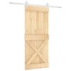 vidaXL Porta scorrevole Naturale e Bianco 90 x 210 cm