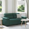 vidaXL Divano a 2 Posti Verde Scuro 180x81x84 cm in Tessuto