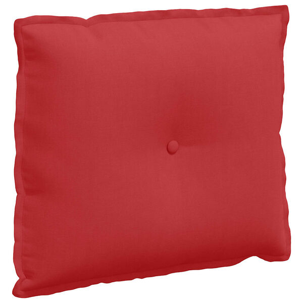 vidaXL Cuscino per Schiena Rosso 60 x 19 x 50 cm Tessuto