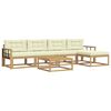 vidaXL Set di divani da esterno 6 pcs Bianco e Crema 79 x 79 x 37 cm
