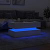 vidaXL Tavolino da Soggiorno con Luci LED Bianco 90x50x40 cm