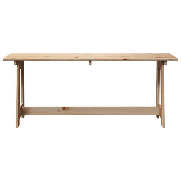 vidaXL Panchina da esterno Naturale 119 x 47 x 35 cm