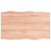 vidaXL Piano Tavolo Marrone Chiaro 100x60x(2-4) cm Rovere Non Trattato