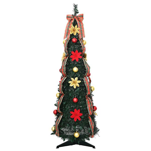 vidaXL Albero di Natale artificiale con 50 LED Verde 120 cm PVC