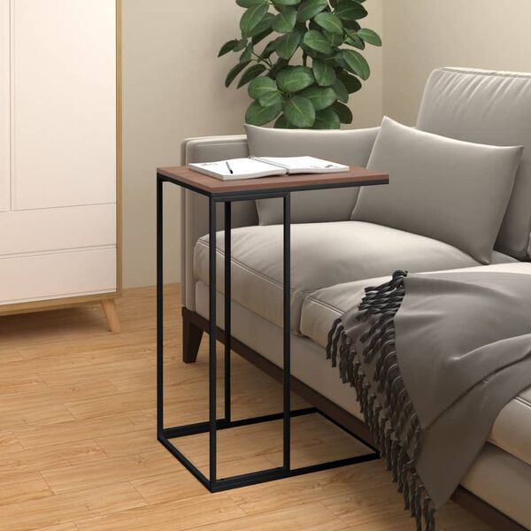 vidaXL Tavolino da Salotto Nero 40x30x59 cm in Legno Multistrato