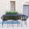 vidaXL Set da Pranzo da Giardino 7 pz in Rattan PVC Nero