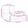 vidaXL Letto a molle con materasso Nero 140 x 190 cm Tessuto