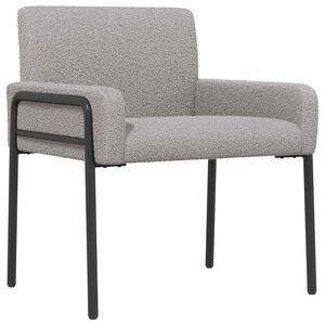 vidaXL Sedia d'accento Grigio Chiaro Boucl&eacute;