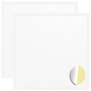 vidaXL Adesivo 2 pcs Bianco &Oslash; 20 x 0,5 mm Carta