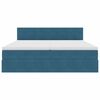 vidaXL Letto con Contenitore con materasso Blu Scuro 90 x 200 cm