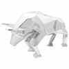 vidaXL Scultura di toro Argento 74 x 23 x 39 cm Alluminio