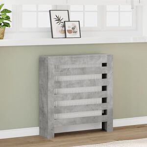 vidaXL Copertura Termosifone Grigio Cemento 78x20x82 Legno Multistrato