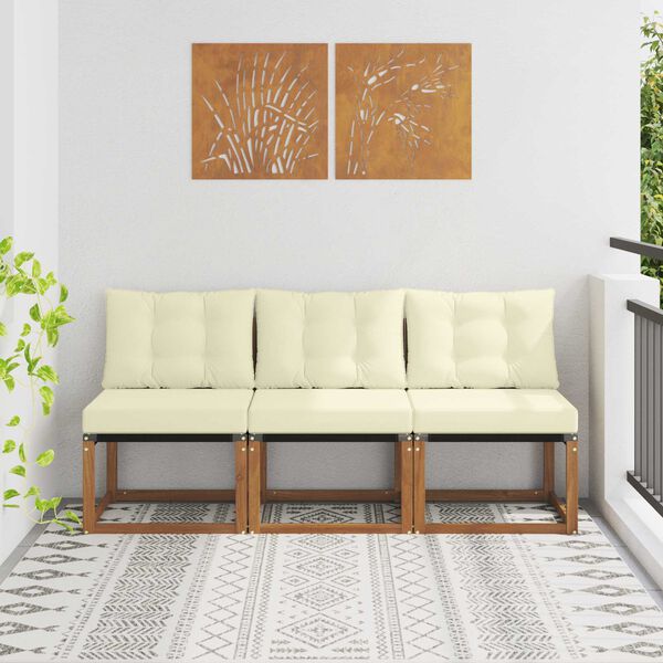 vidaXL 3 Pezzo Divano centrale da esterno