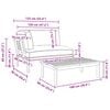 vidaXL Set di divani con cuscino 2 pcs Crema Legno di Acacia Massello