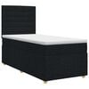 vidaXL Letto box spring con materasso Nero 90 x 200 cm Tessuto