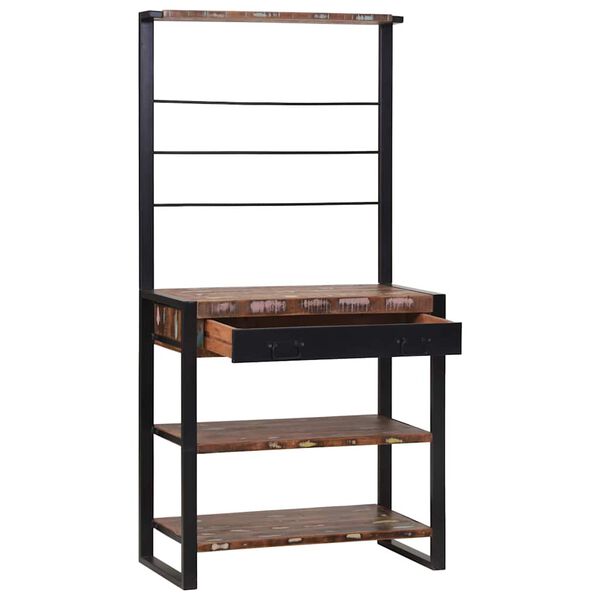 vidaXL Scaffale da cucina Multicolore 80 x 40 x 160 cm