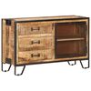 vidaXL Credenza 100x31x60 cm in Legno Massello di Mango Grezzo