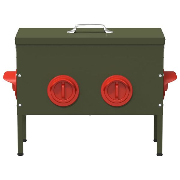 vidaXL Feeder per pollo Verde oliva 41,5 x 20,5 x 33 cm