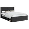 vidaXL Struttura del letto con stoccaggio e testata Nero 150 x 200 cm