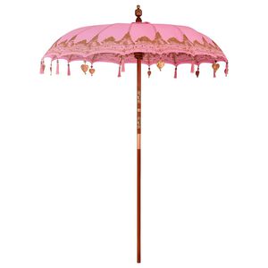 vidaXL Parasol Balinese Rosa 185 x 185 x 260 cm