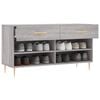 vidaXL Panca Porta Scarpe Grigio Sonoma 102x35x55 cm Legno Multistrato