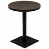 vidaXL Tavolo Bistrot in MDF e Acciaio Rotondo 60x75 cm Cenere Scura