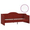 vidaXL Dormeuse con Materasso USB Rosso Vino in Tessuto 90x200 cm