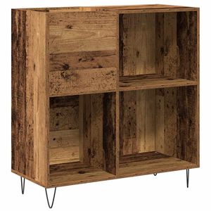 vidaXL Mobile porta vinili Legno vecchio 85 x 38 x 89 cm