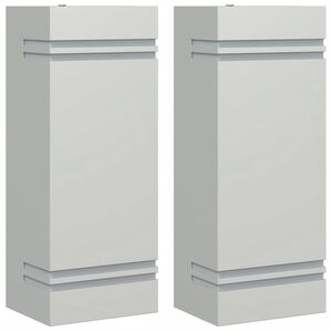 vidaXL Applique da Esterno 2 pz Argento in Acciaio Inossidabile